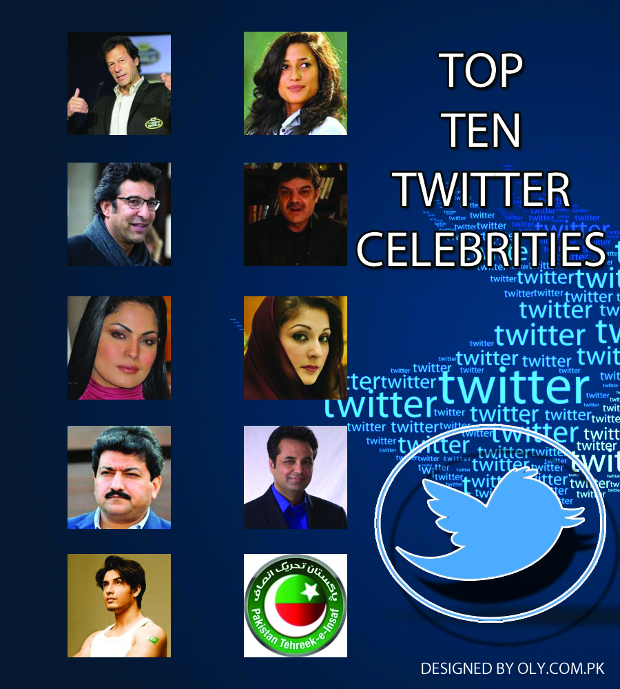 Top Ten Pakistani Celebrities on Twitter